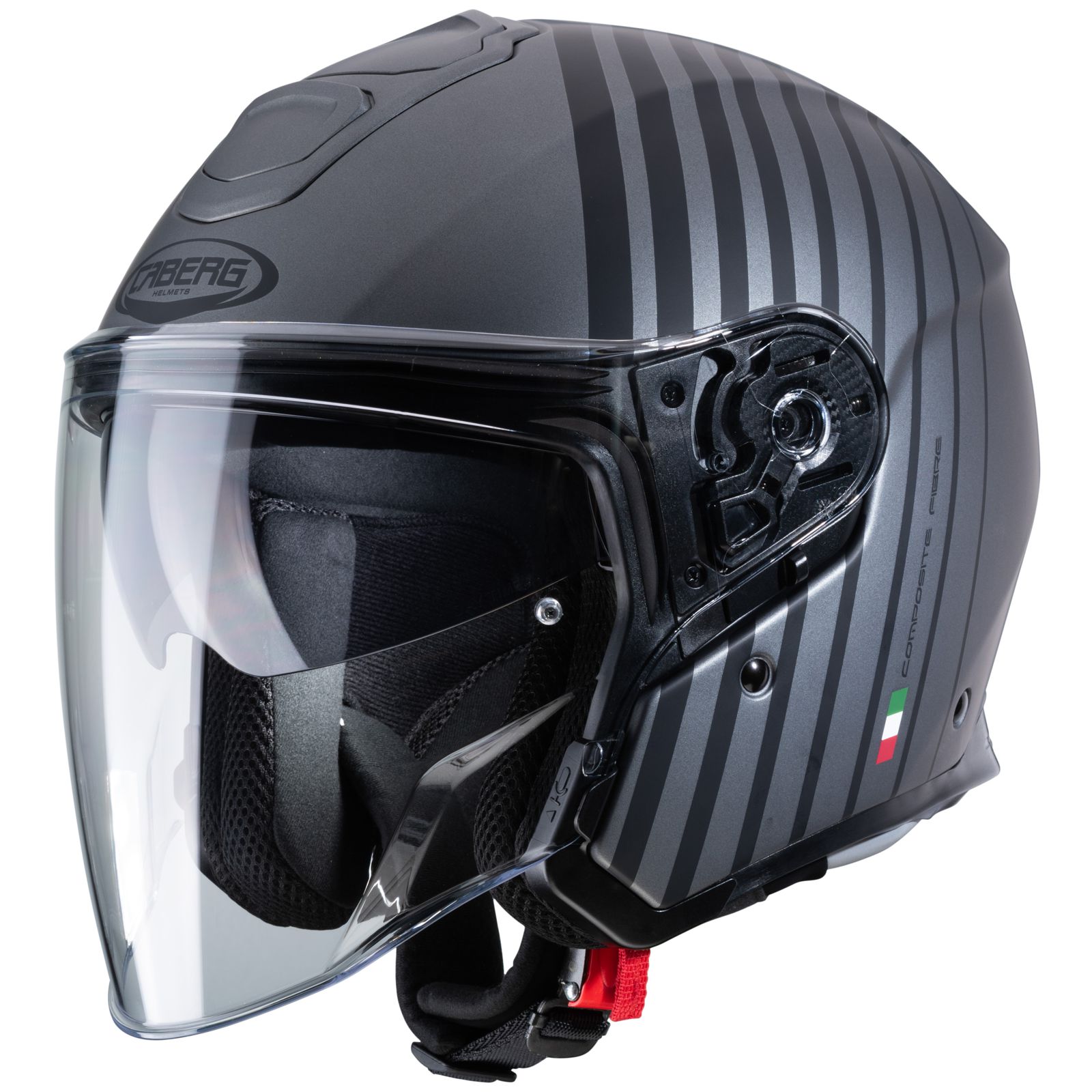 Caberg Helm Flyon Bakari, matt-gun/schwarz