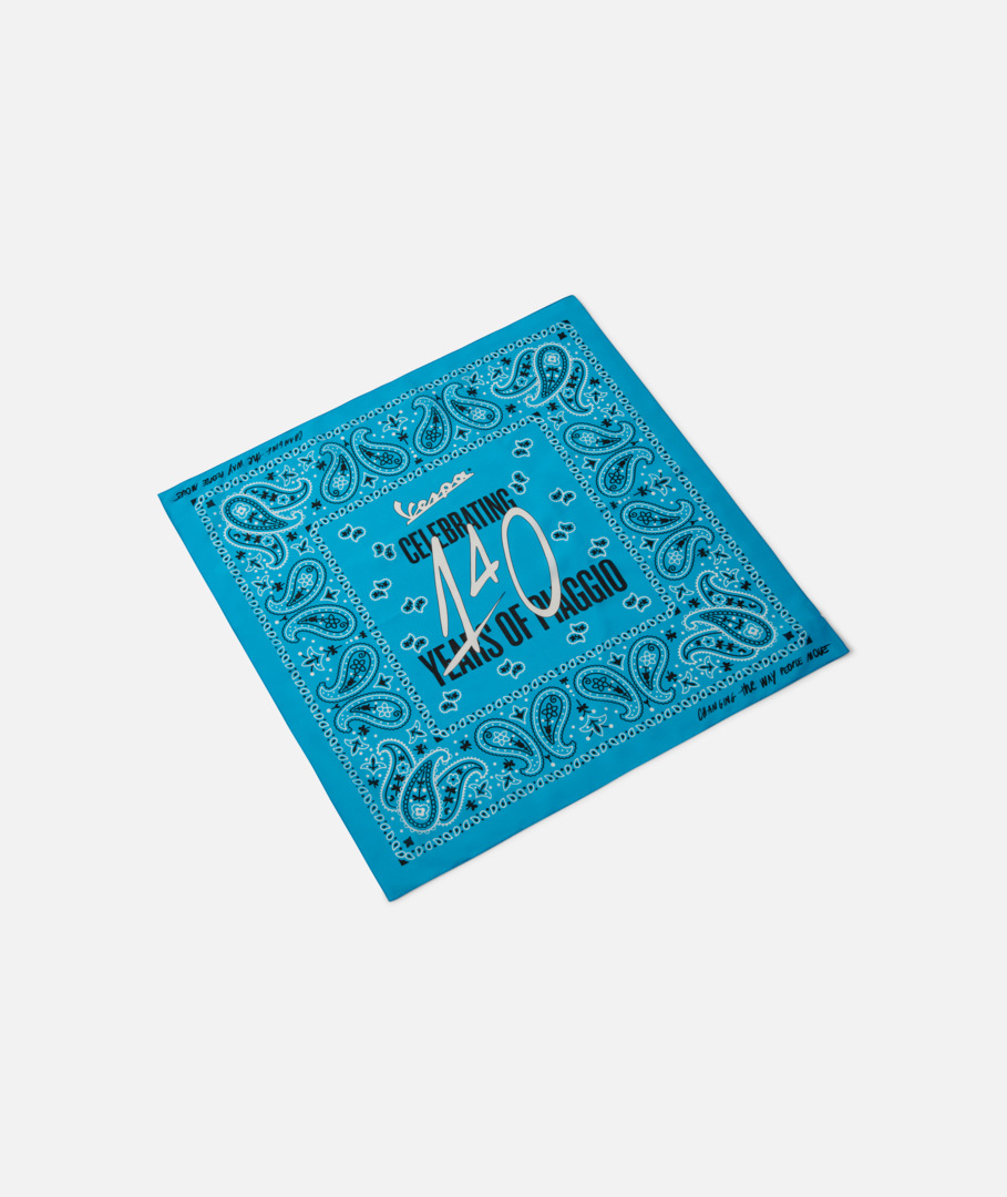 Vespa Bandana "140 Jahre Piaggio" blau weiß