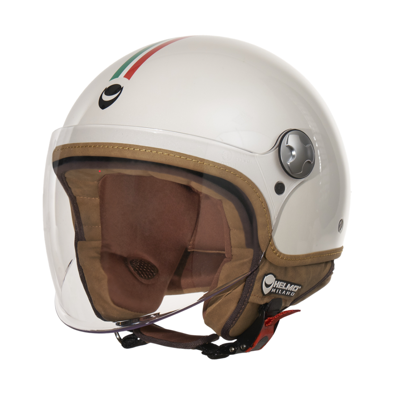 Helmo Milano Demi Jet Veloce weiß glänzend
