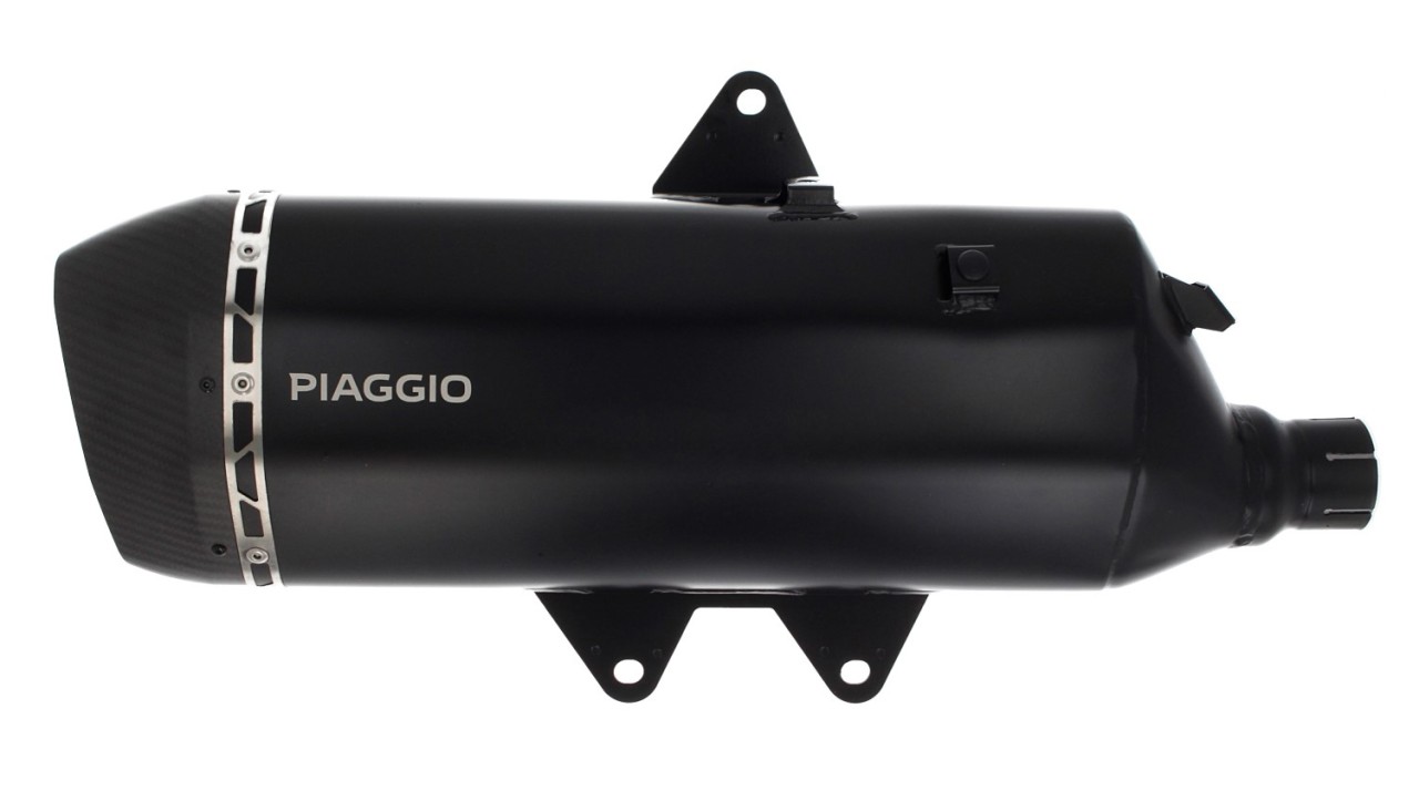Slip-on-Schalldämpfer Edelstahl schwarz für Piaggio MP3 HPE 530